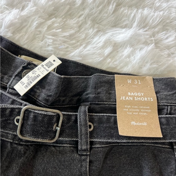 Madewell The '90s Jean Short in Caspar Wash: Belted Edition - Picture 6 of 11
